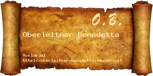 Oberleitner Benedetta névjegykártya